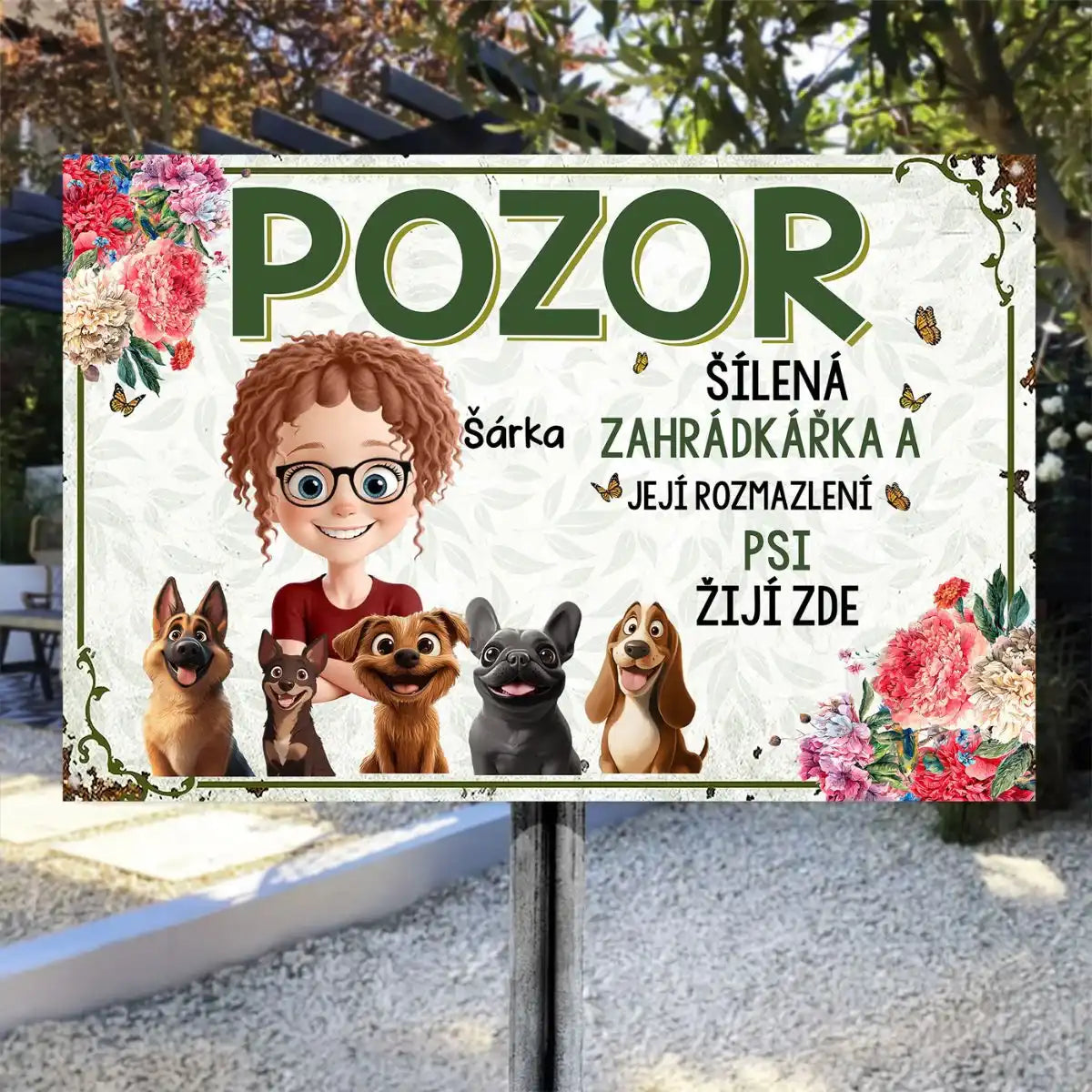 Dřevěné cedule - Šílená zahrádkářka