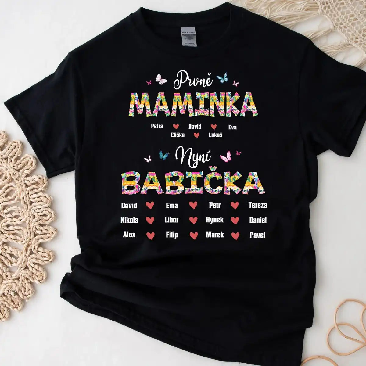 Tričko - Prvně máma nyní babička - až 12 vnoučat