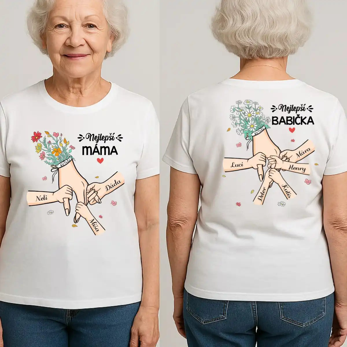 Tričko - Nejlepší babička - oboustranný potisk