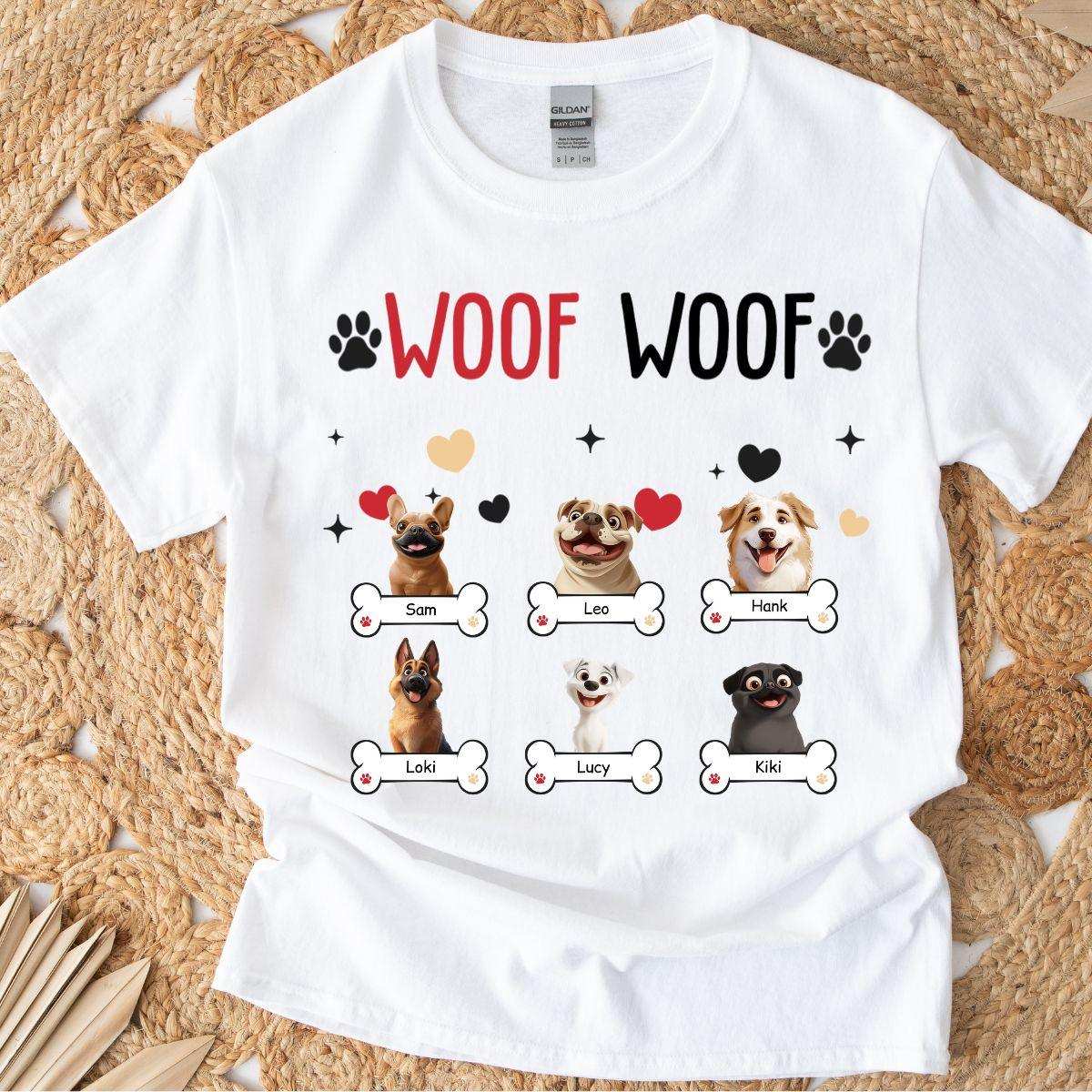 Tričko - Woof woof - až 6 psi 3D