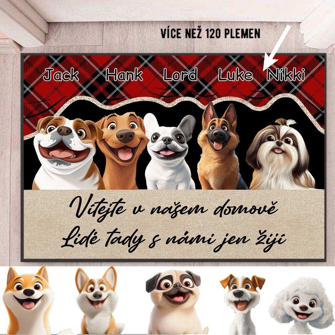 Rohožka - 3D psy