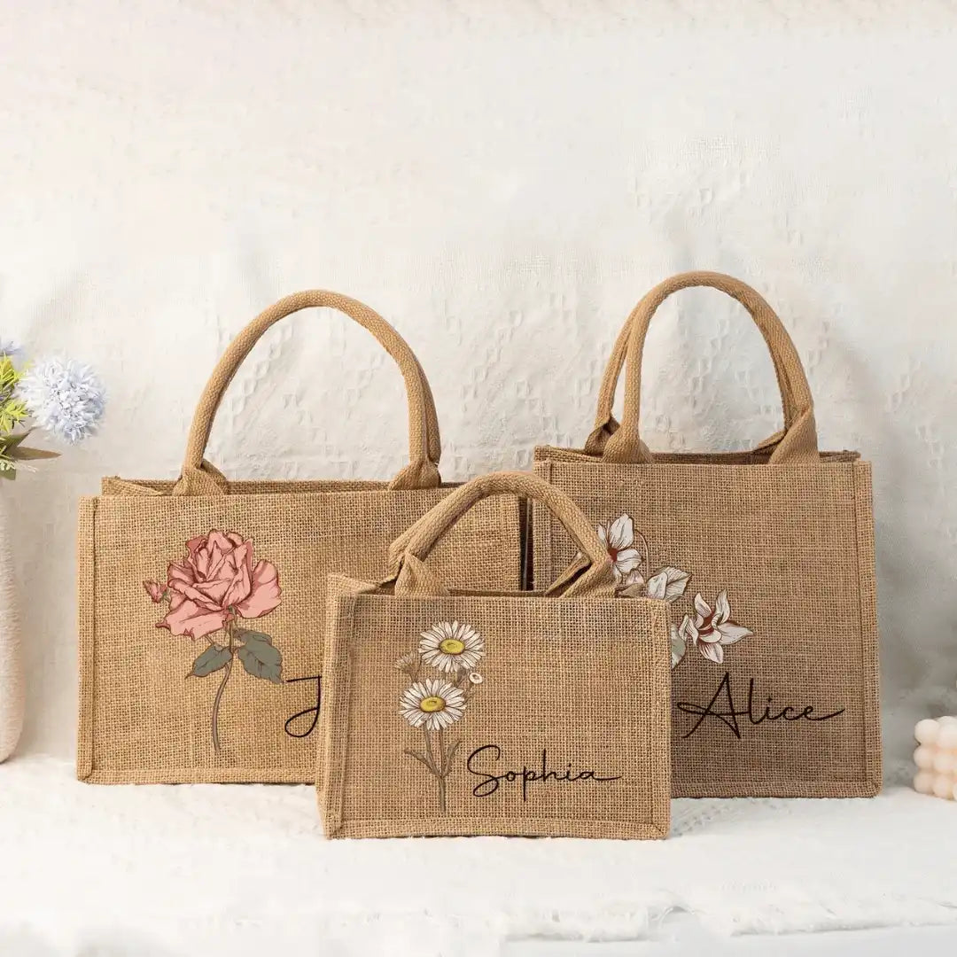 Jute taška s vlastní jménem