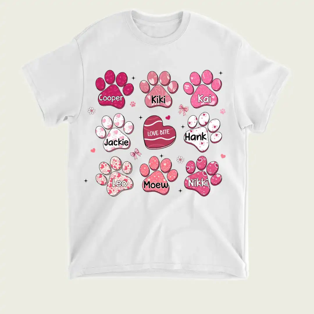 Tričko - Tlapka se srdíčky