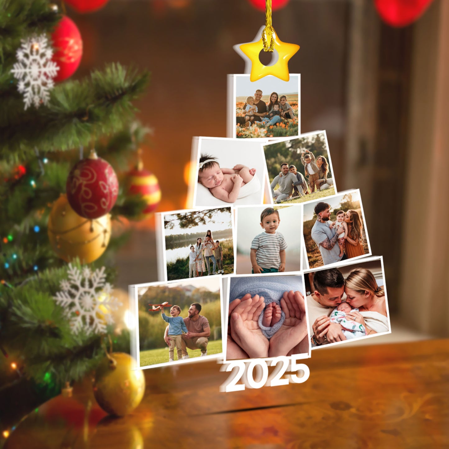 Personalizovaná akrylová ozdoba, vánoční dárek 9