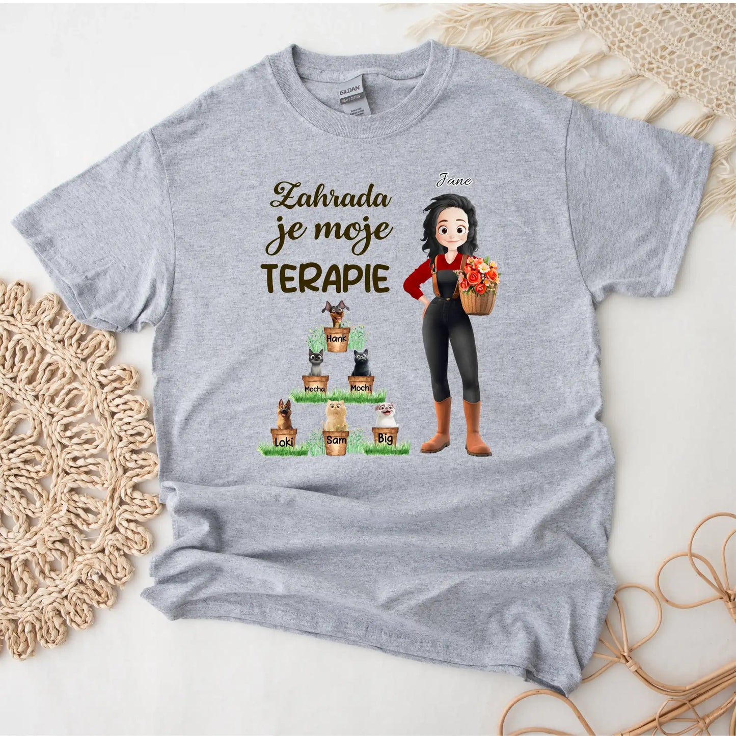 Tričko - Zahrada je moje terapie