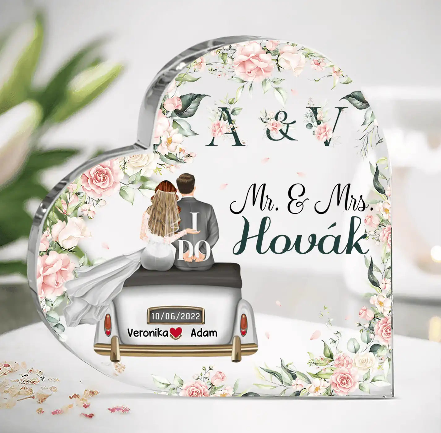 Akrylový plak - I do - Svatební dar - Climo.cz