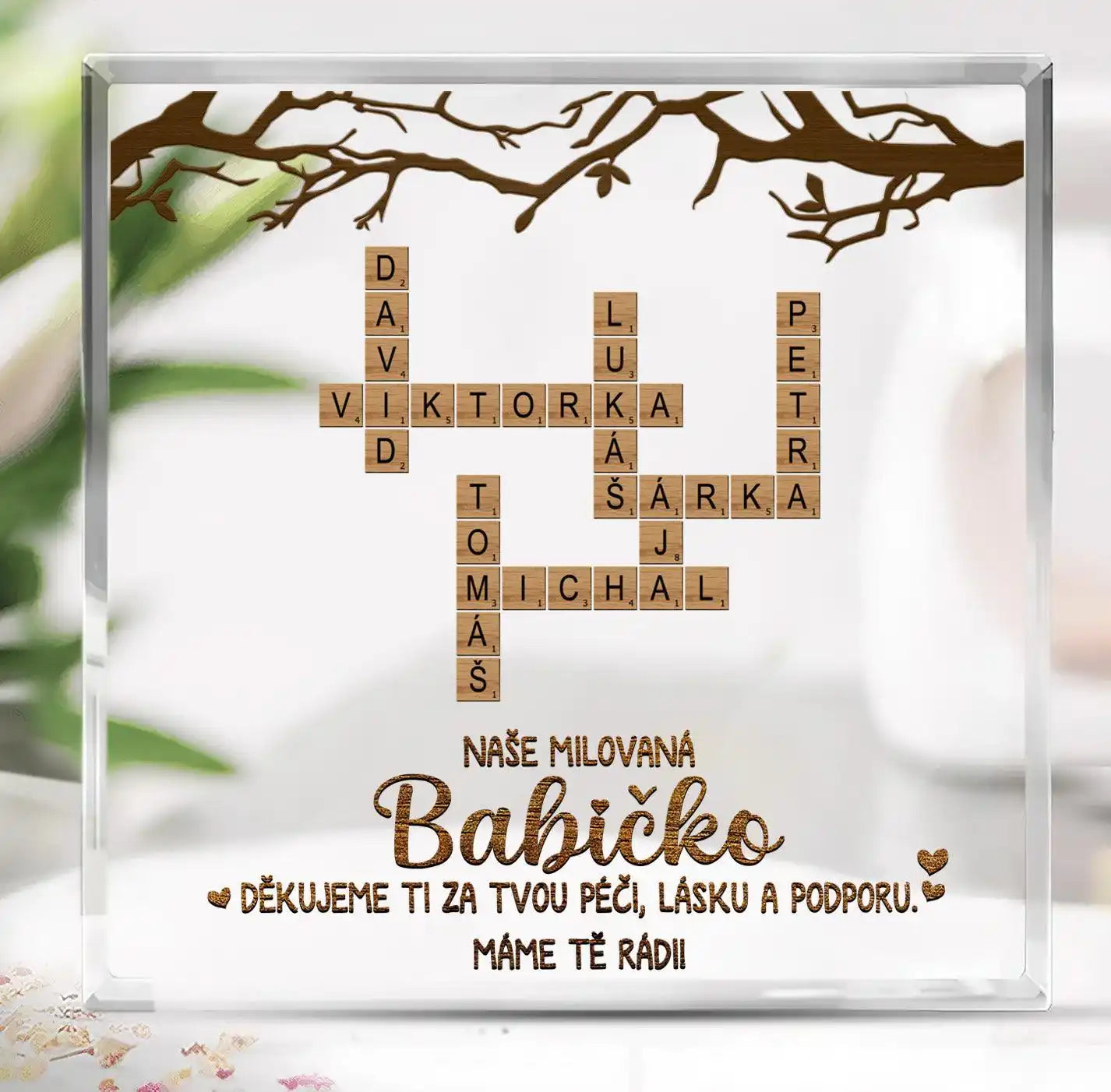 Akrylový plak - Křížovka - Moje milovaná Maminko - Climo.cz