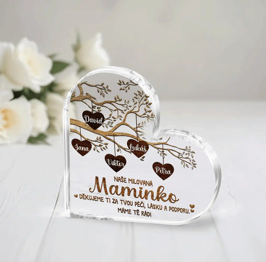 Akrylový plak - Moje milovaná - až 10 dětí - Climo.cz