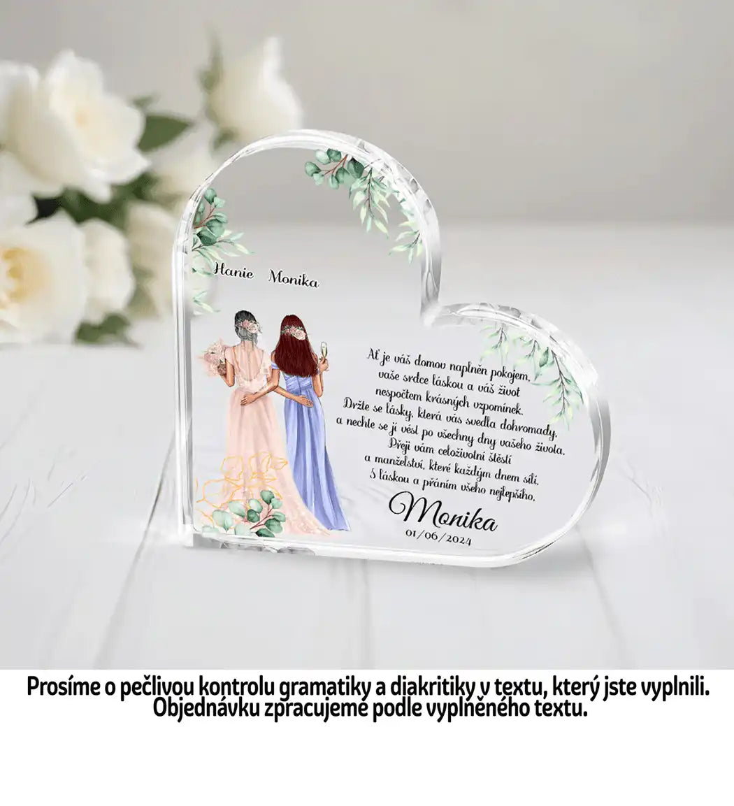 Akrylový plak - Svatební dar 2 - Climo.cz