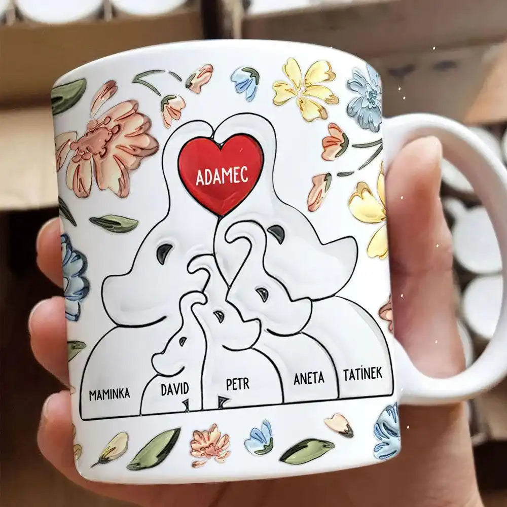 Hrnek - Láska rodiny - Slon - Až 8 dětí - Climo.cz