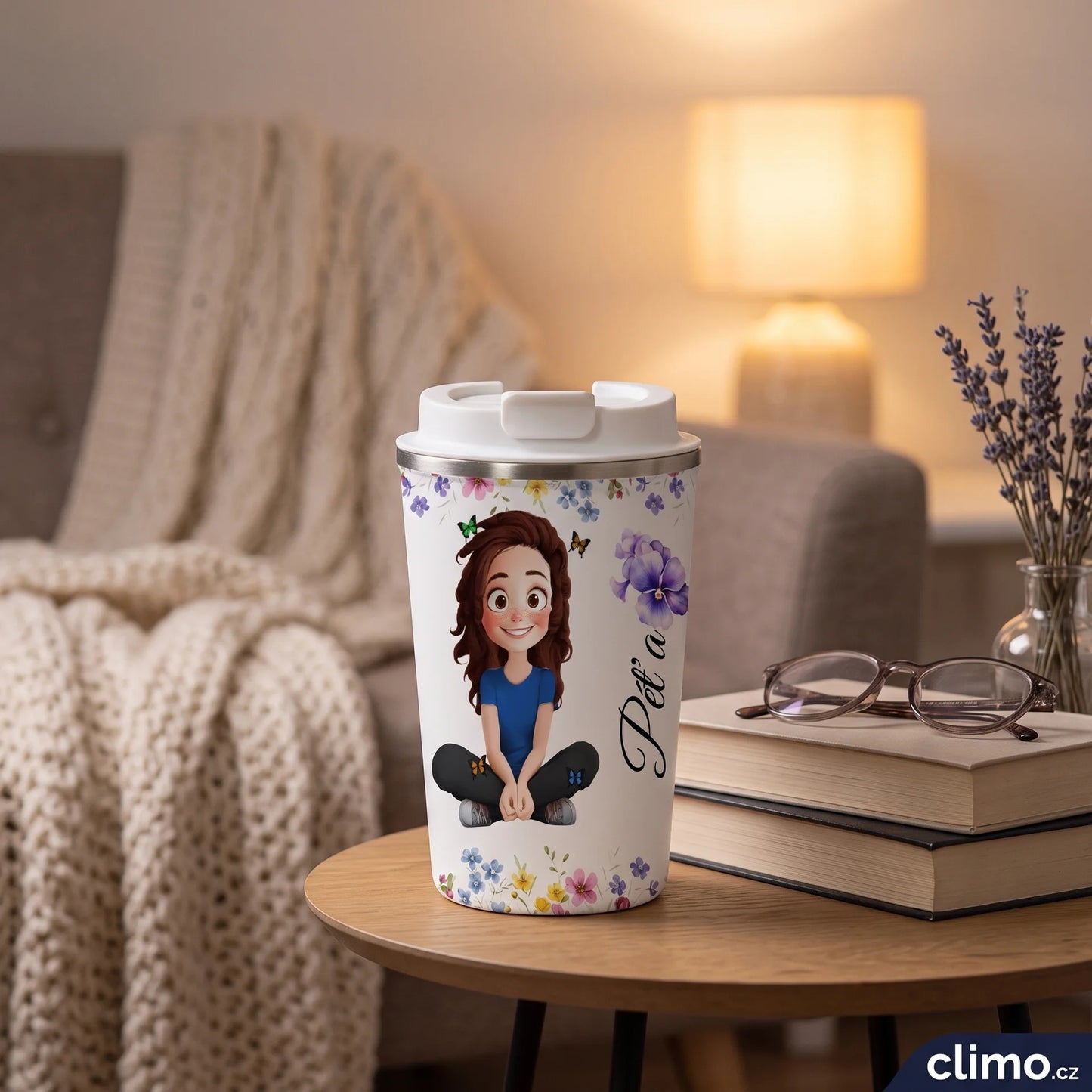 Dvoustěnný termo hrnek 350 ml - Roztomilá holka