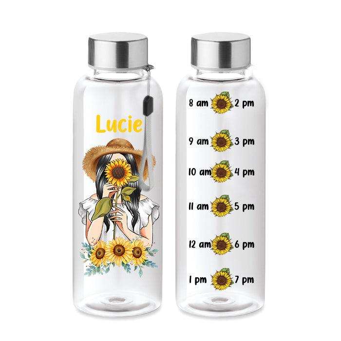 Láhev na pití z RPET, 500 ml, transparentní - Slunečnice - Climo.cz