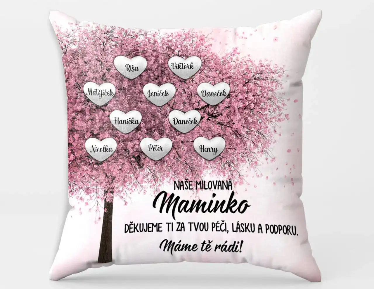 Polštář - Děkujeme - Máme tě rádi