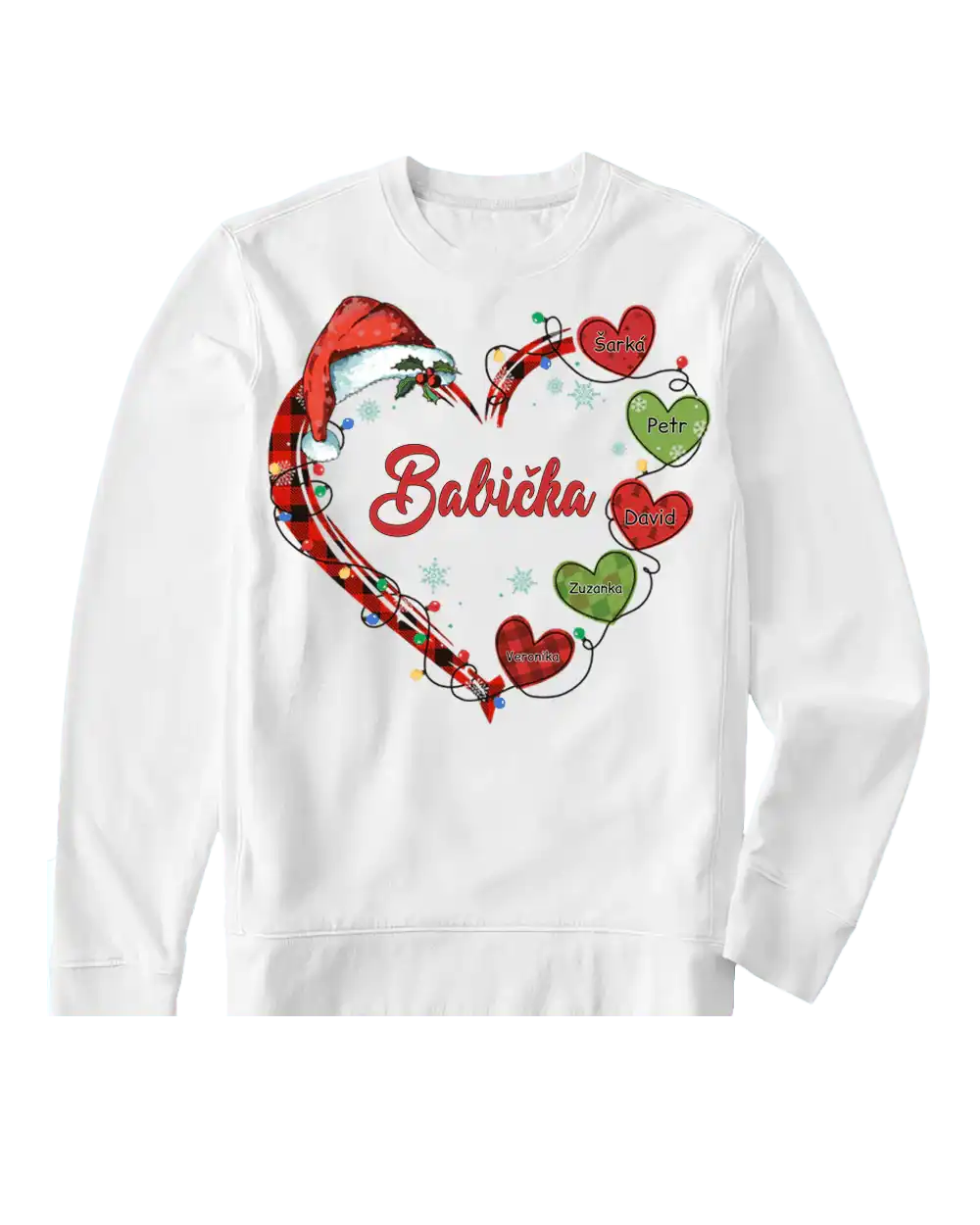 Mikina - Vánoční srdce babičky - Až 10 dětí - Climo.cz