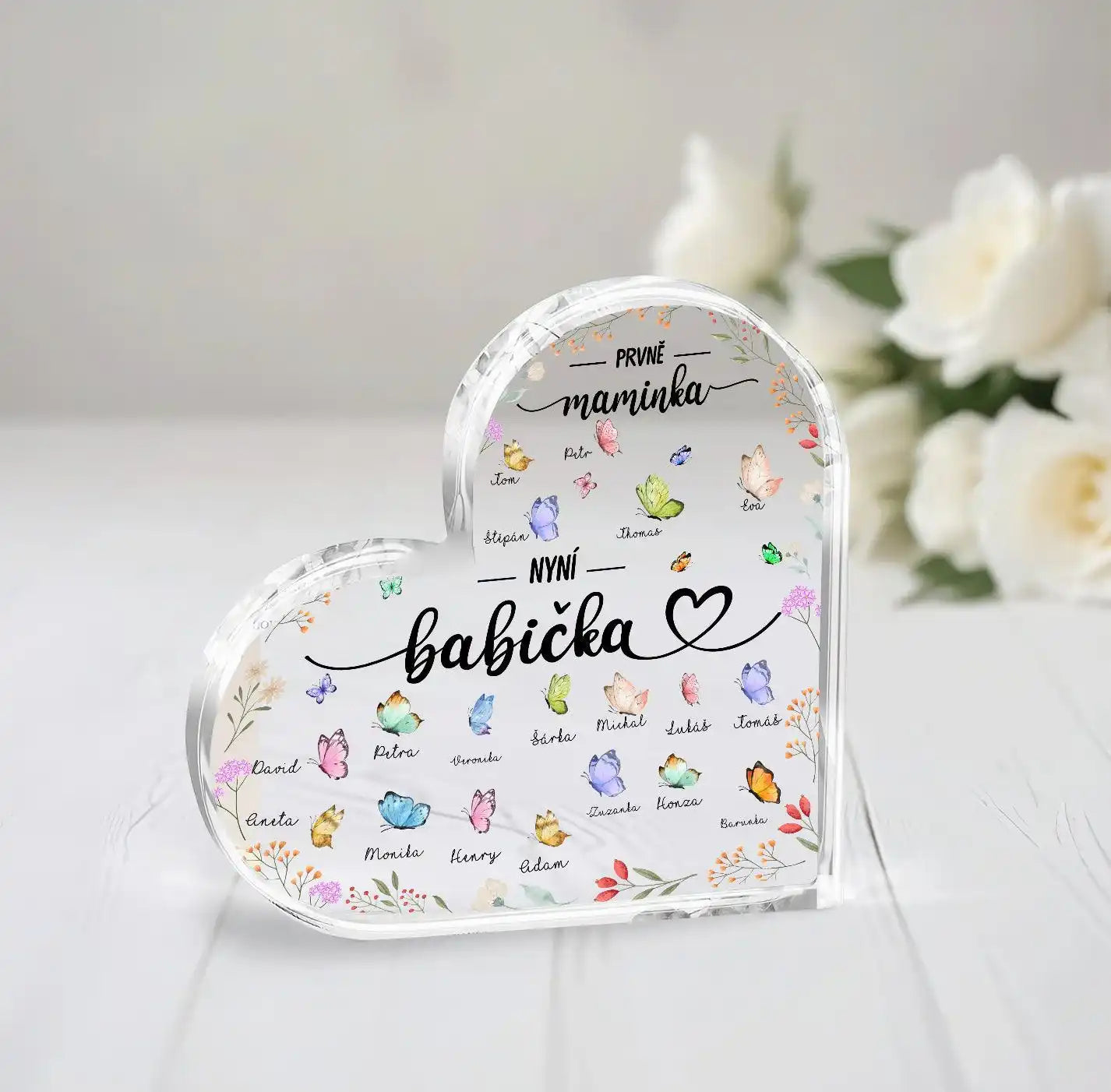 Akrylový plak - Pro babičku s motýly 2
