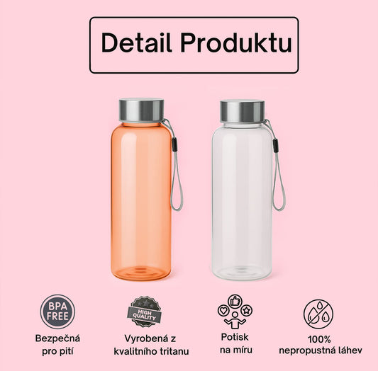 Láhev na pití 500 ml - s vlastním jménem