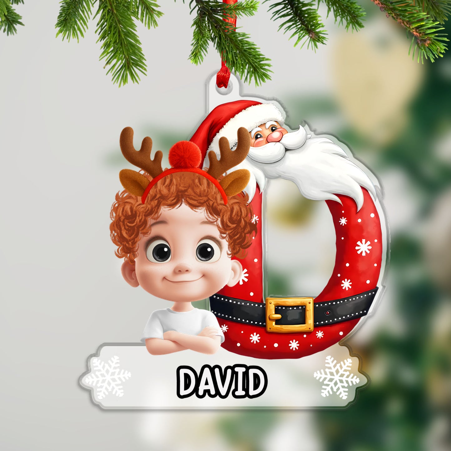 Personalizovaná akrylová ozdoba, vánoční dárek 533