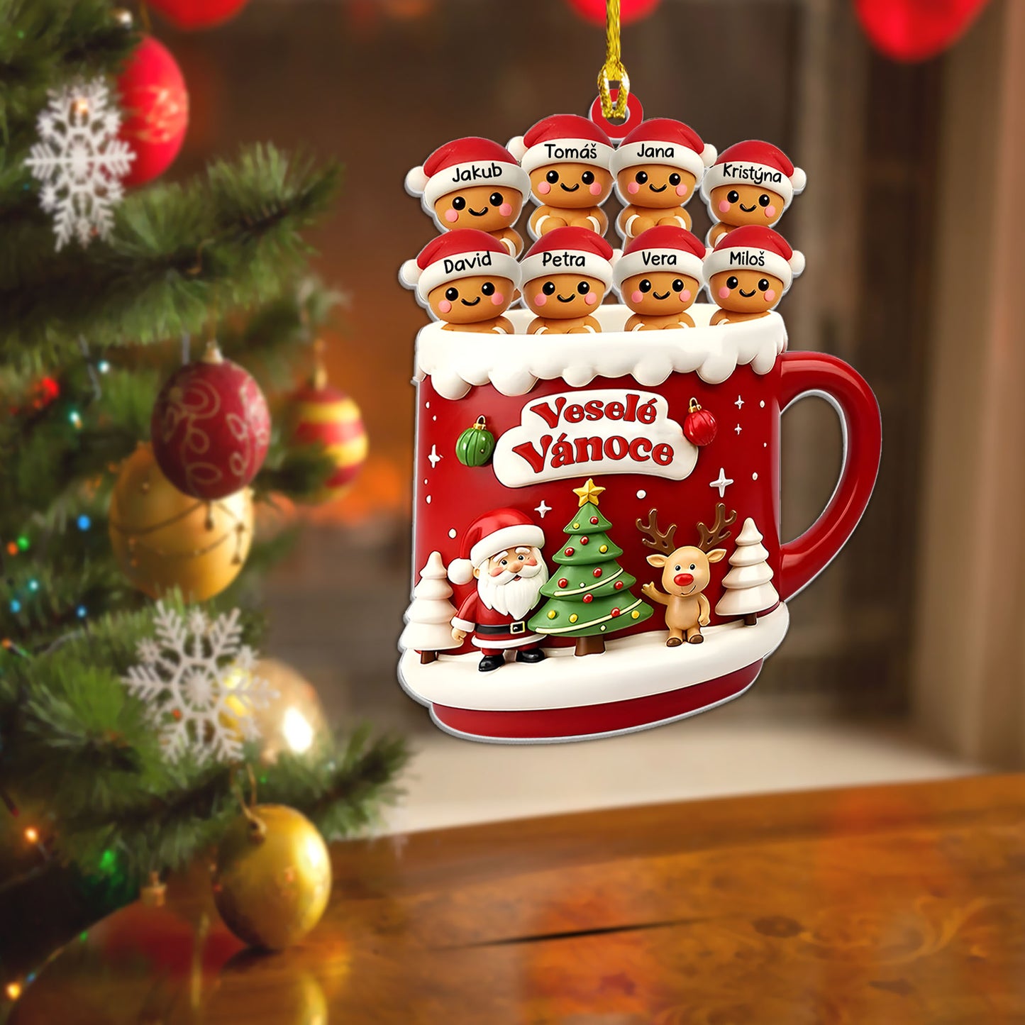 Personalizovaná akrylová ozdoba, vánoční dárek 41