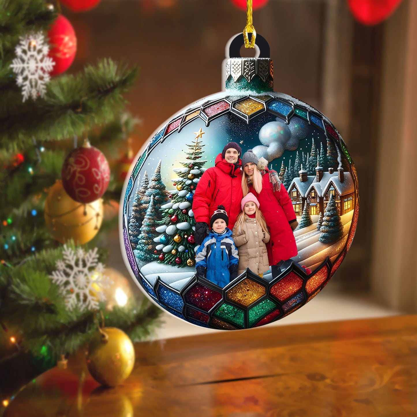 Personalizovaná akrylová ozdoba, vánoční dárek 25