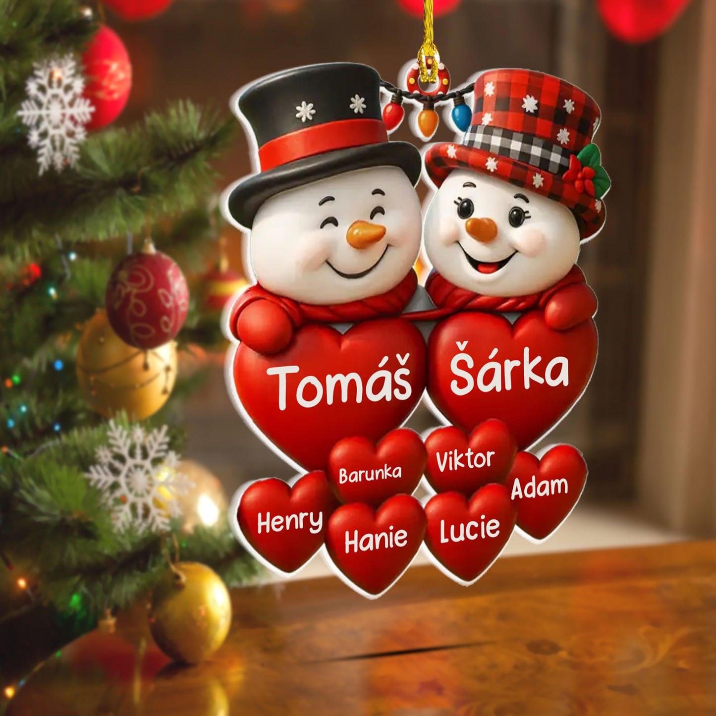 Personalizovaná akrylová ozdoba, vánoční dárek 12
