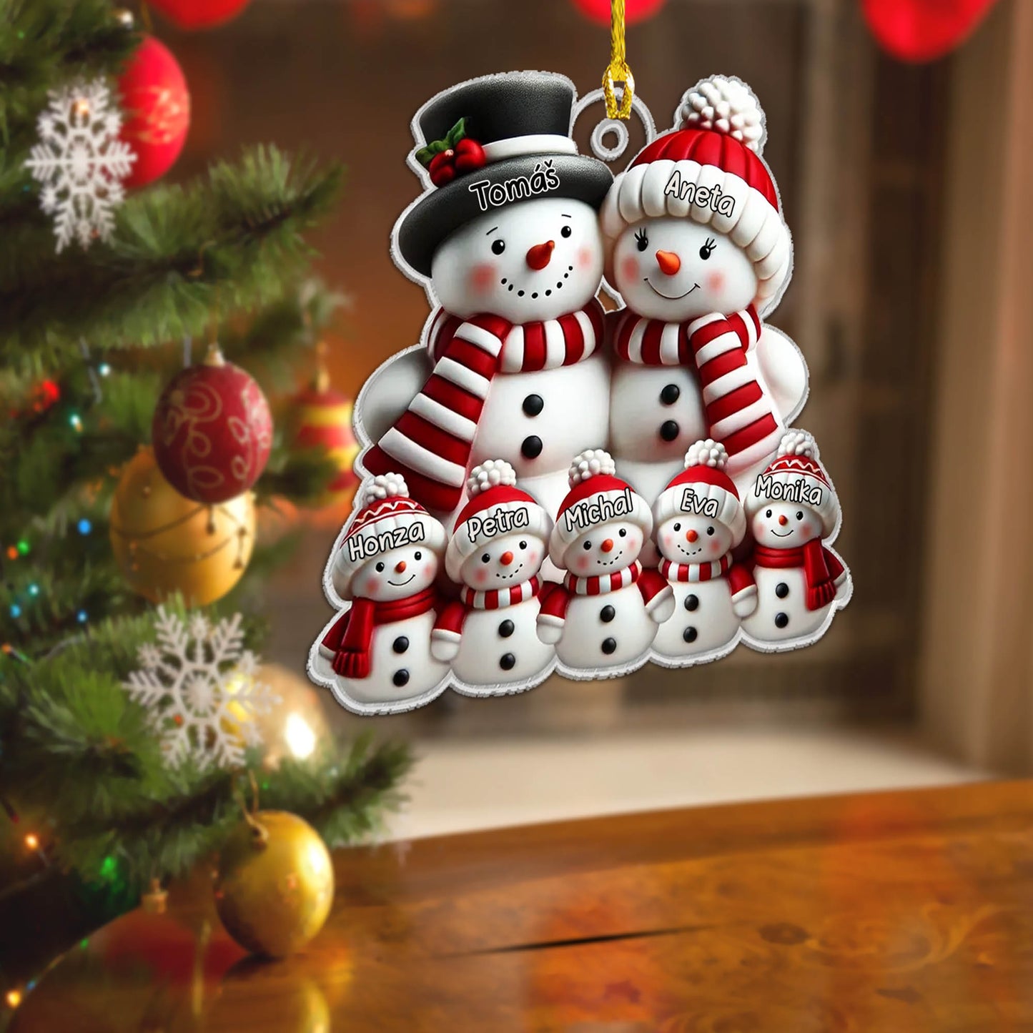 Personalizovaná akrylová ozdoba, vánoční dárek 48