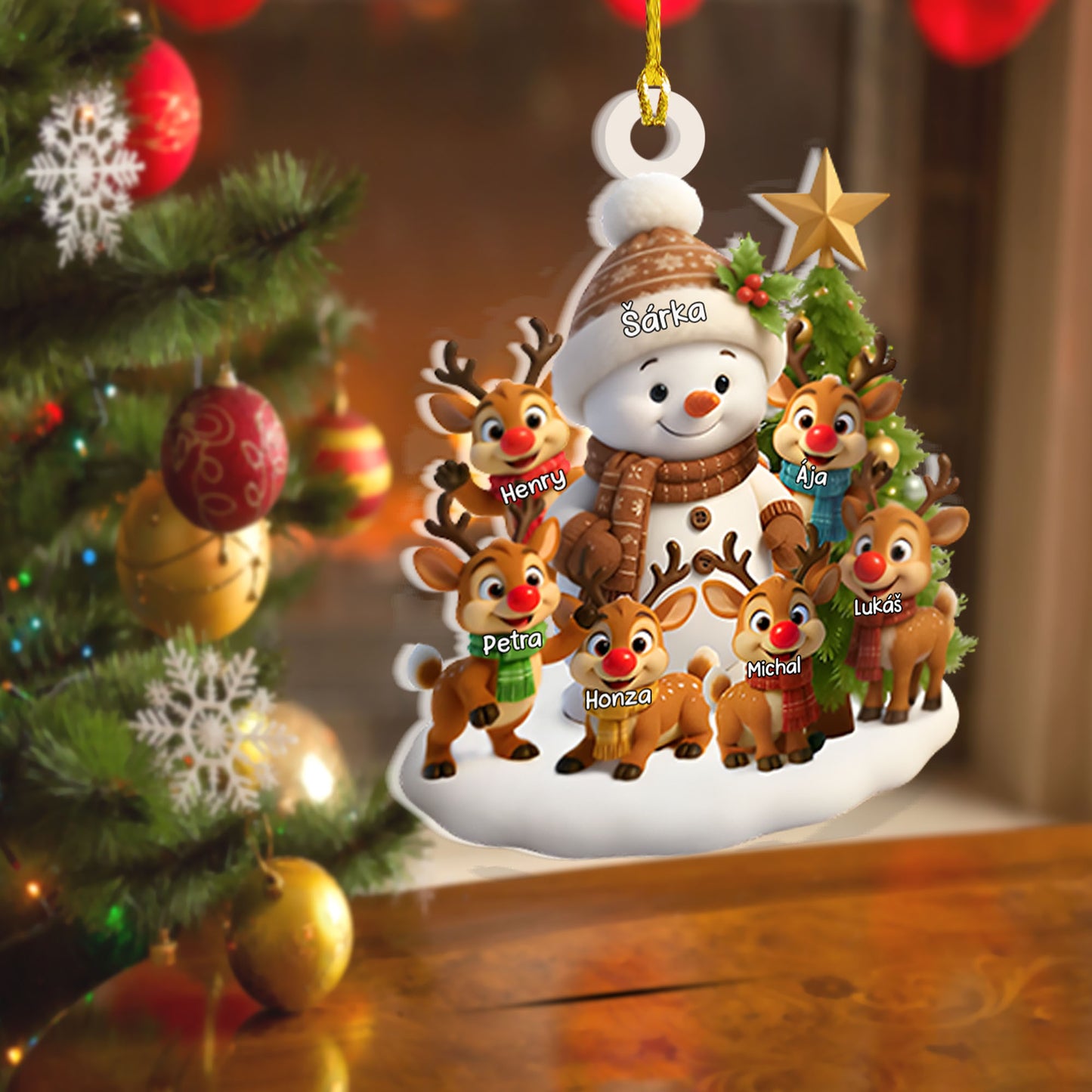 Personalizovaná akrylová ozdoba, vánoční dárek 23