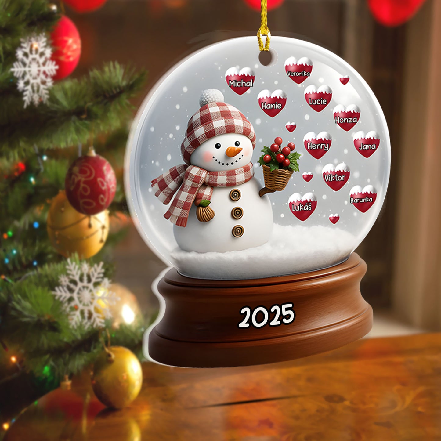 Personalizovaná akrylová ozdoba, vánoční dárek 5