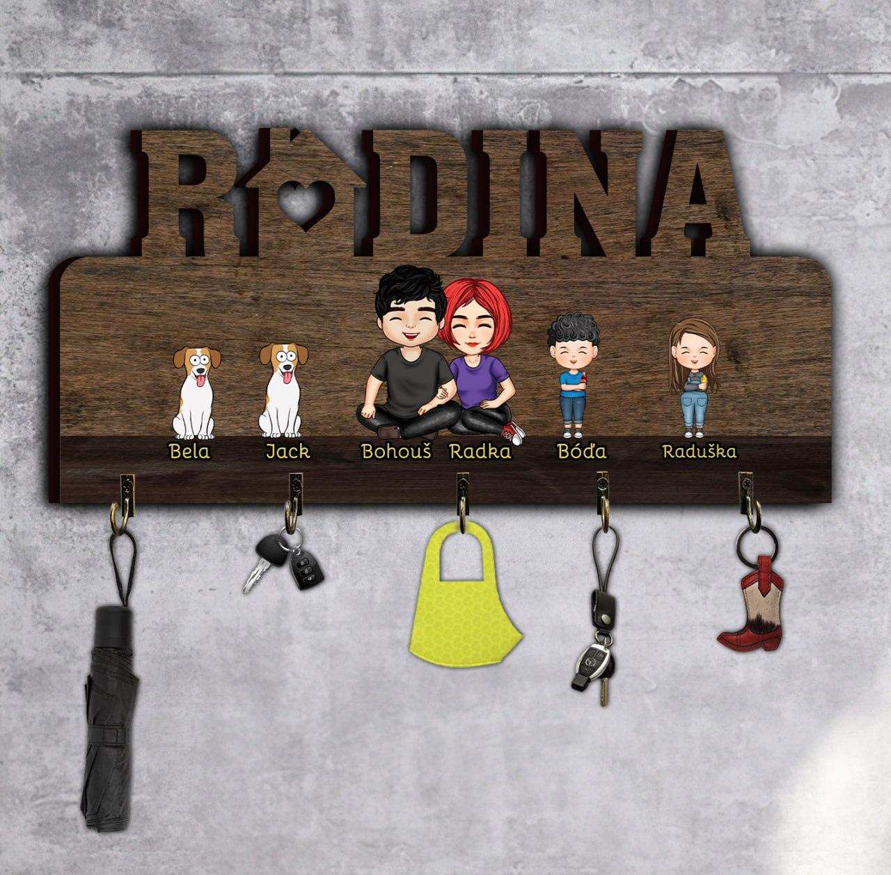Věšáky na klíče - Rodina