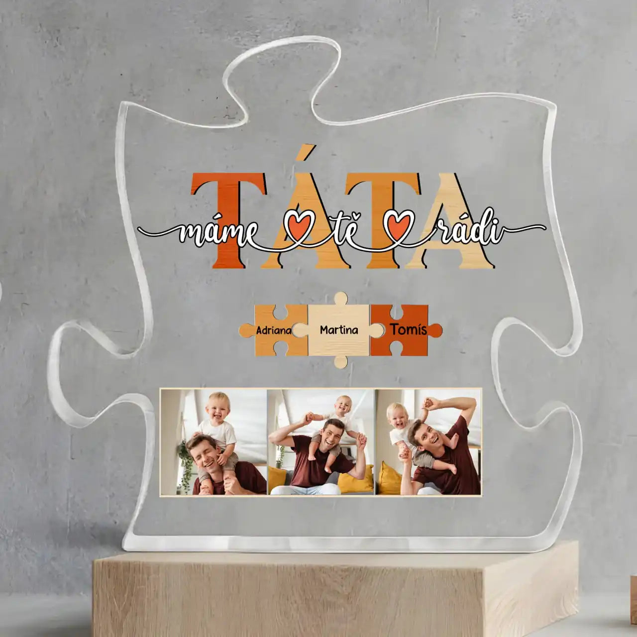 Akrylový plak - Táta - Máme Tě rádi