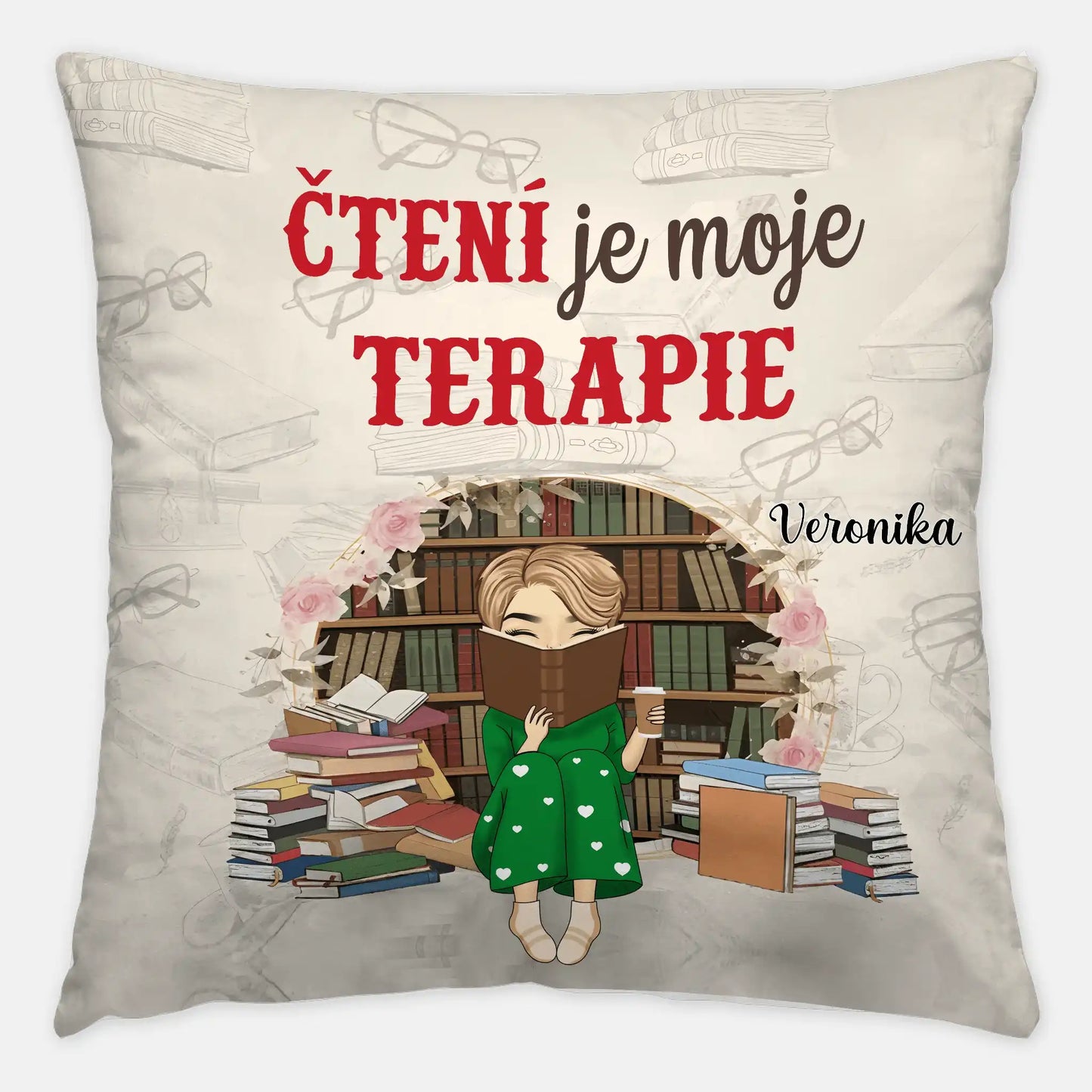 Polštář - Čtení je moje terapie - Climo.cz