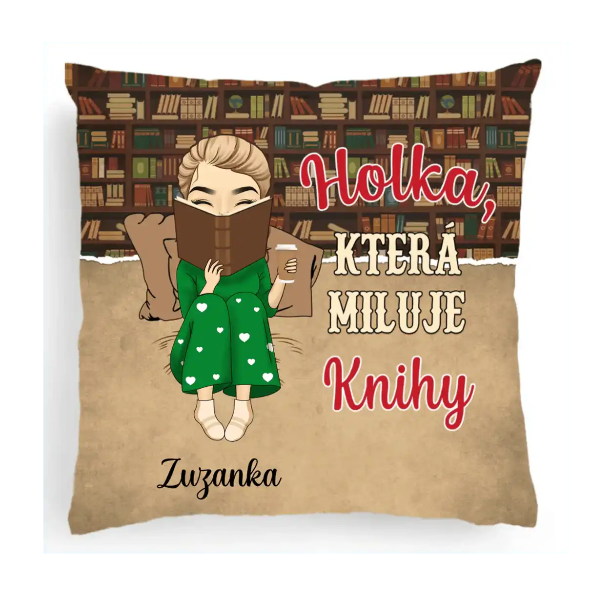 Polštář - Holka, která miluje knihy 3 - Climo.cz