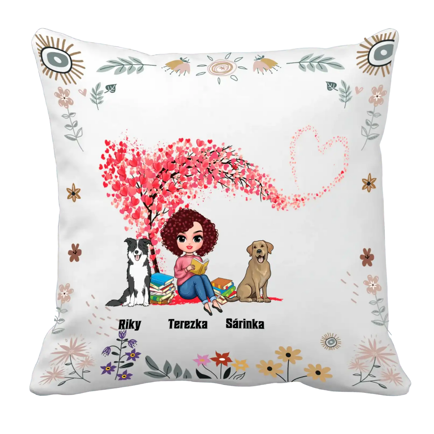 Polštář - Miluji čtení a psa - Až 3 psi - Climo.cz