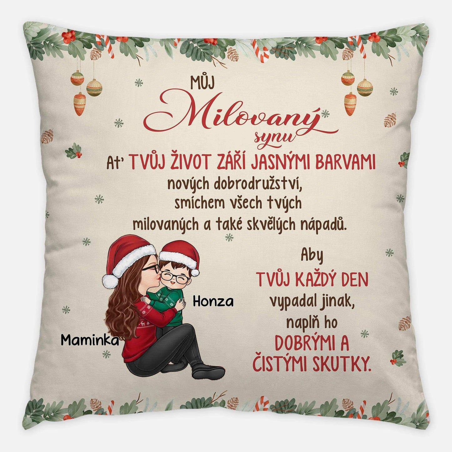 Polštář - Pro moje milovaná vnučko - Vánoční verze - Climo.cz