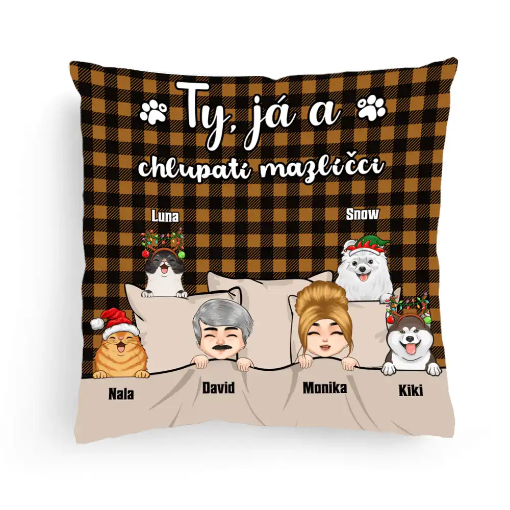 Polštář - Ty, já a chlupatí mazlíčci - až 6 mazlíčci - Climo.cz