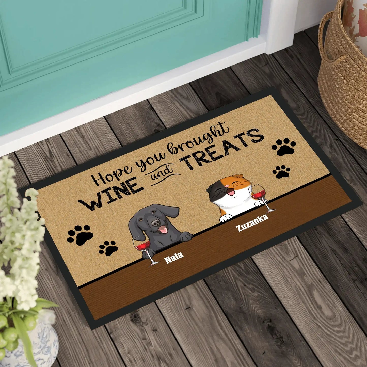 Rohožka - Doufám, že jste přinesli víno a pamlsky - až 4 mazlíčků - Climo.cz