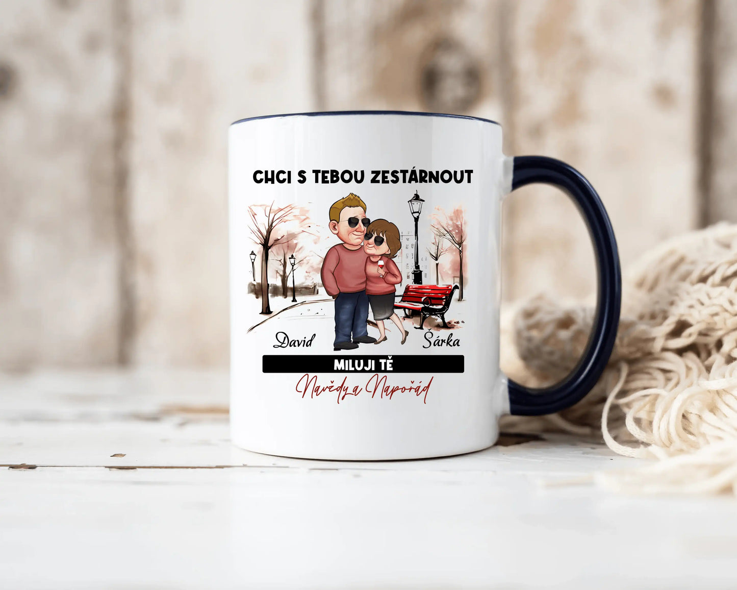 Sada hrnků 2 ks 330 ml - Chci s tebou zestárnout - Climo.cz