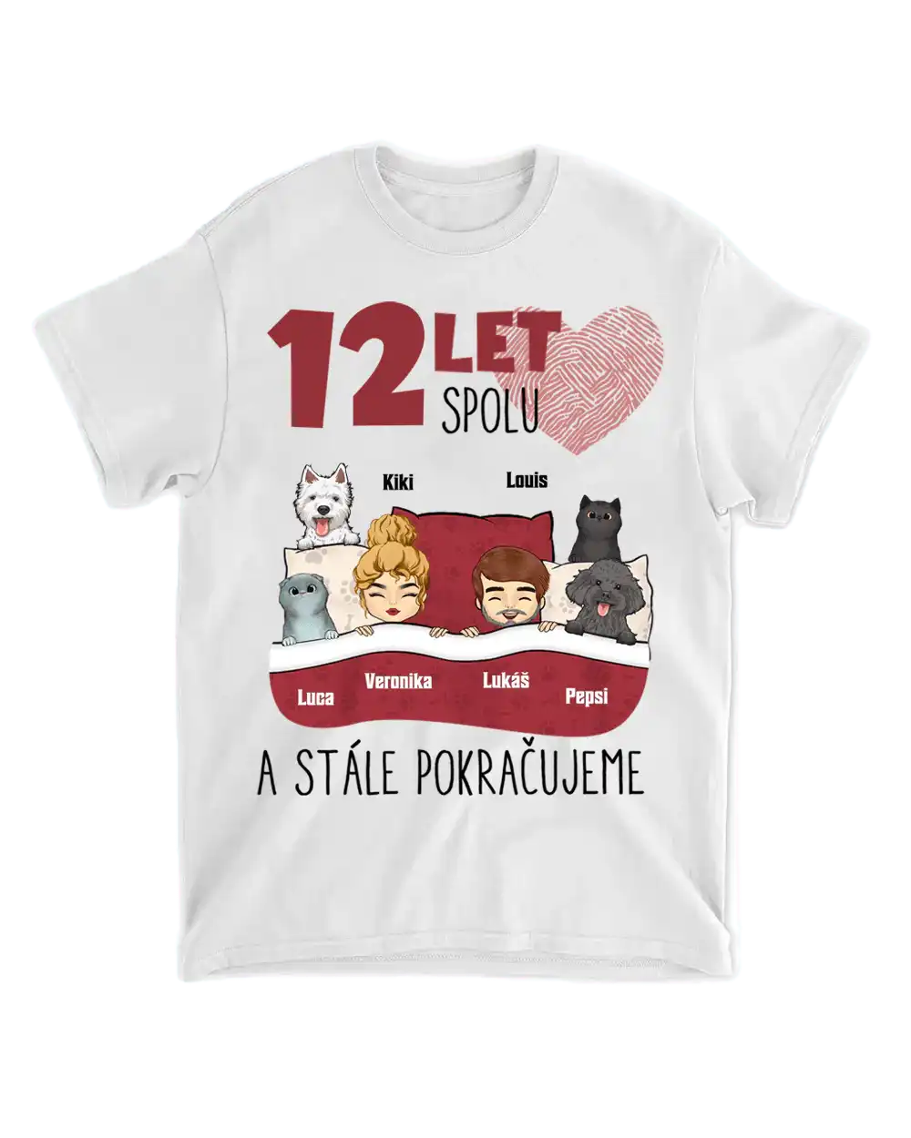 Tričko - 10 Let spolu. A stále pokračujeme - s mazlíčky - Climo.cz