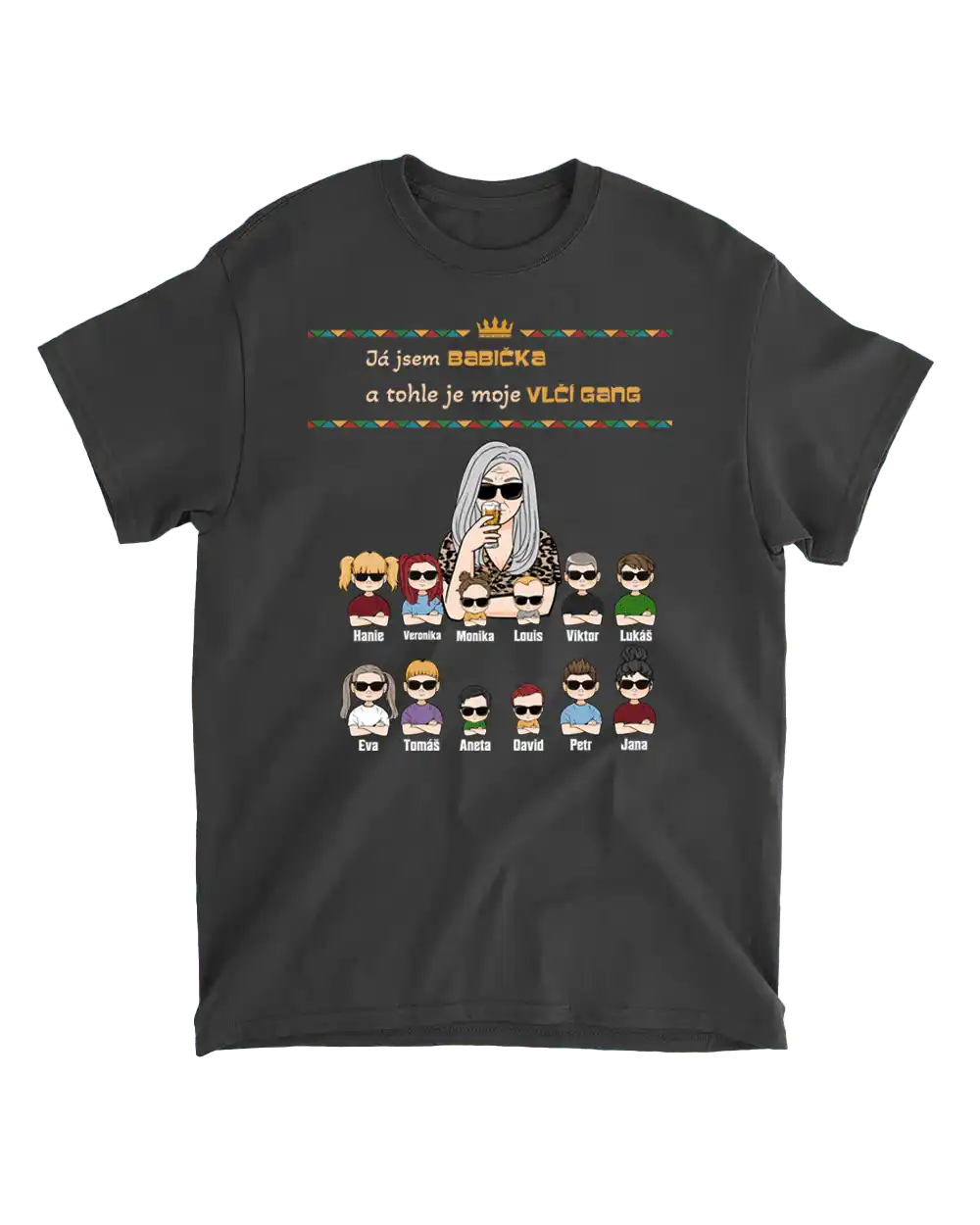Tričko - Já jsem babička A tohle je můj Vlčí gang - až 12 dětí - Climo.cz