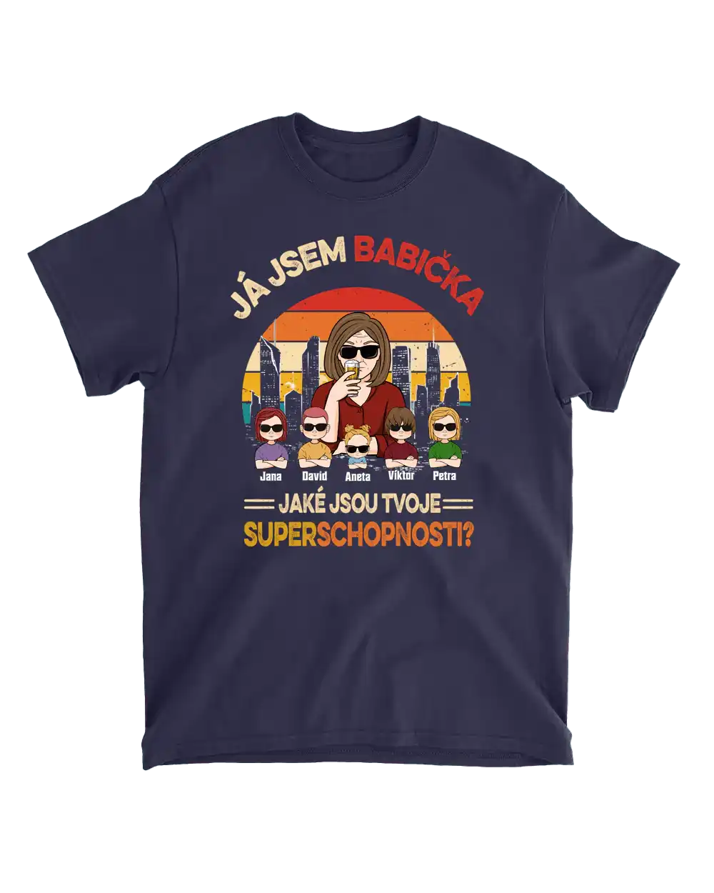 Tričko - Já jsem babička. Jaké jsou tvoje superschopnosti? - až 6 dětí - Climo.cz
