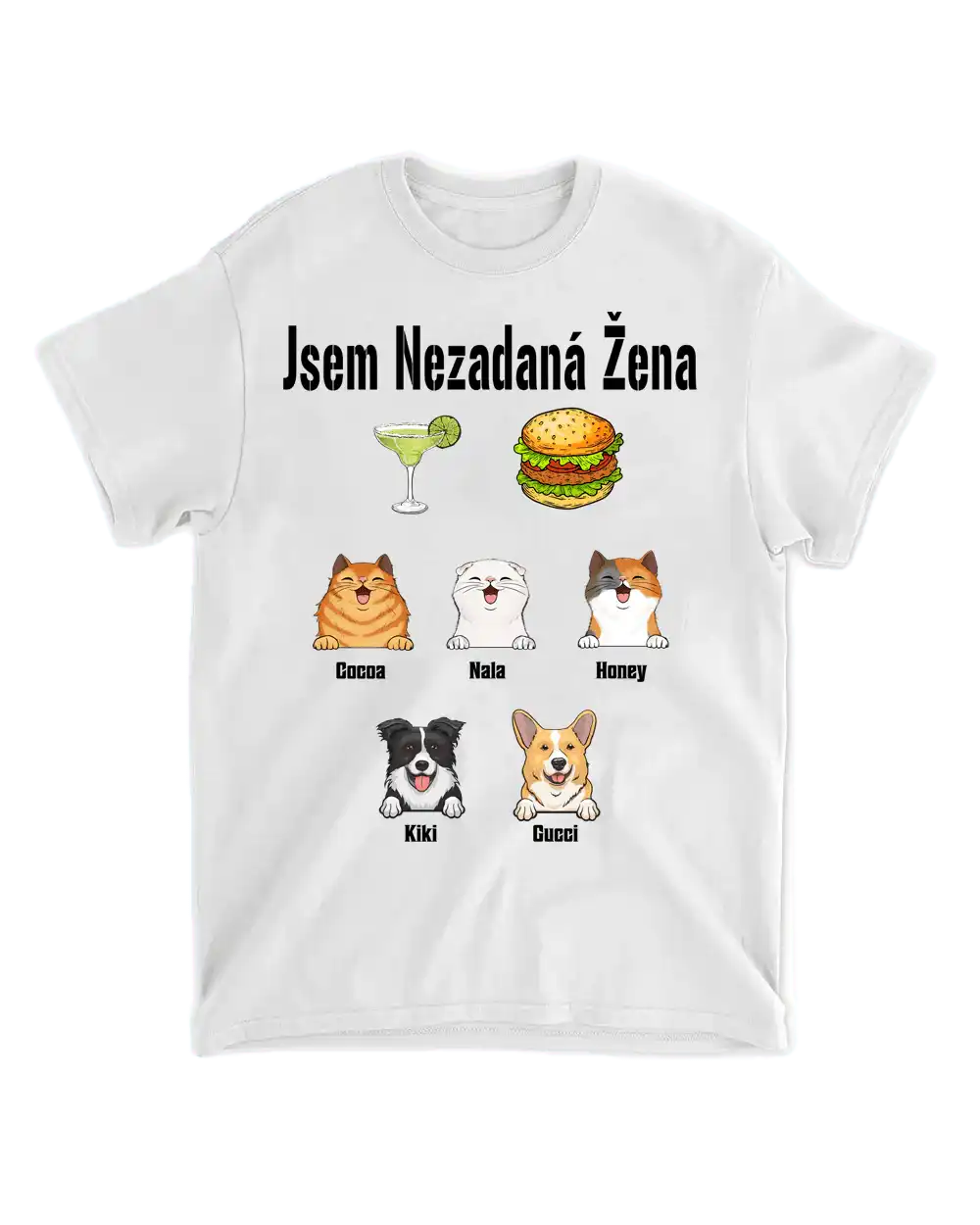 Tričko - Jsem nezadaná žena - až 10 mazlíčci - Climo.cz