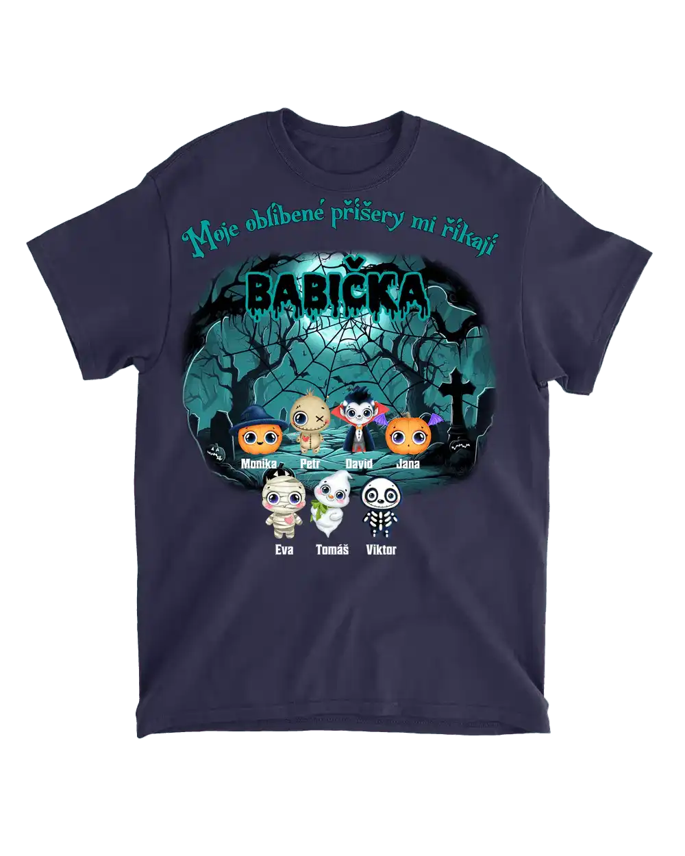 Tričko - Moje oblíbené příšery mi říkají Babička 3 - Až 10 dětí - Climo.cz