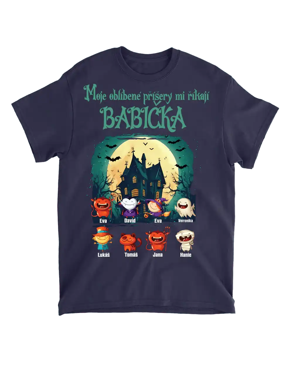 Tričko - Moje oblíbené příšery mi říkají babička - Až 10 dětí - Climo.cz