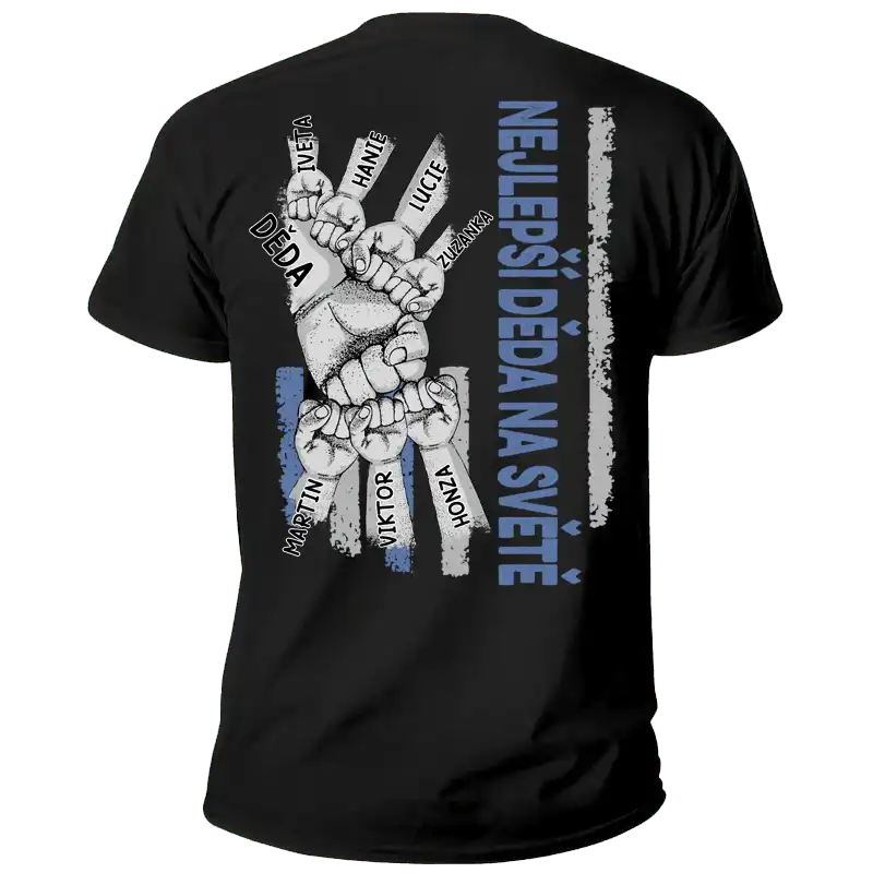 Tričko - Nejlepší táta na světě 10 - až 10 dětí - Zadní potisk - Climo.cz