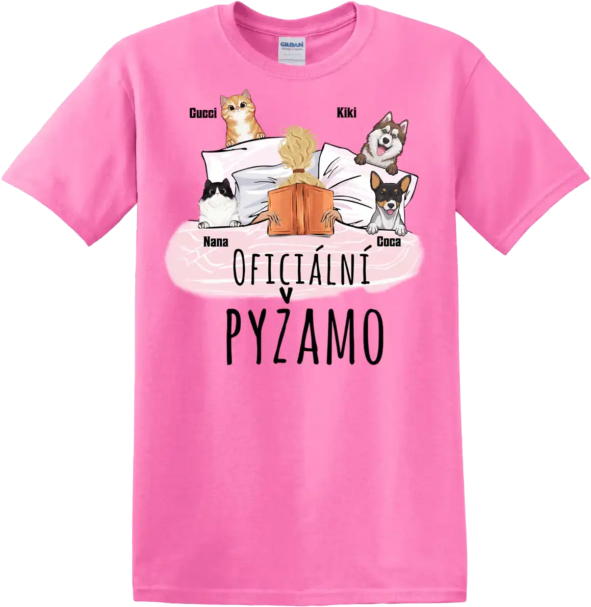 Tričko - Oficiální pyžamo s knihou - až 4 mazlíčků - Climo.cz