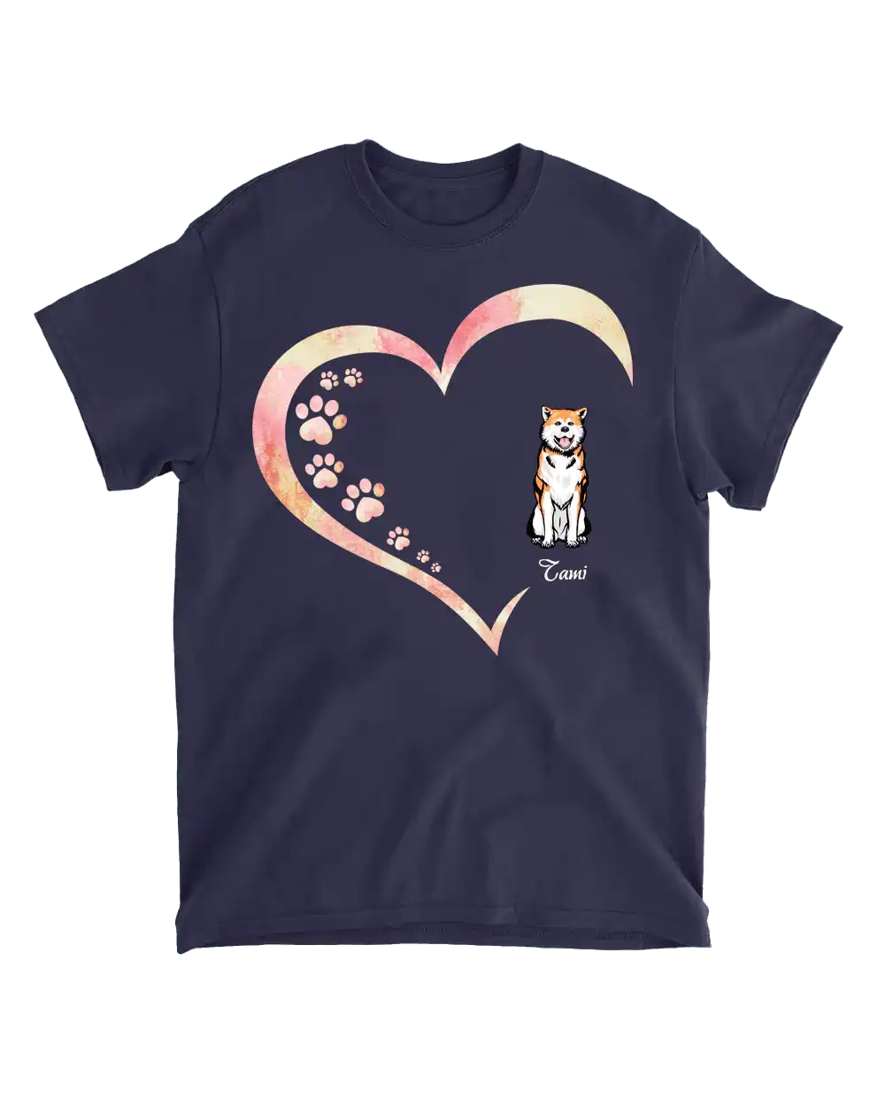 Tričko - Otisky tlapek a srdce - Psi - Climo.cz