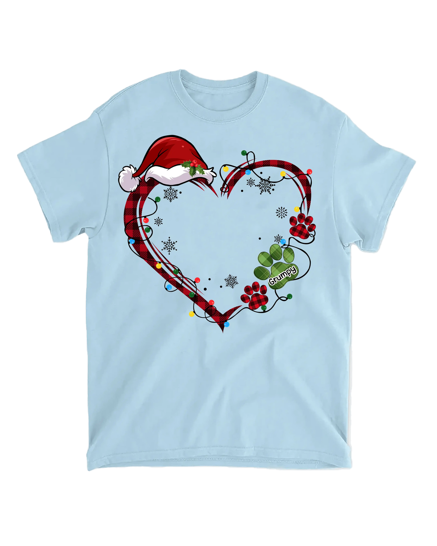 Tričko - Vánoční srdce - až 6 mazlíčci - Climo.cz