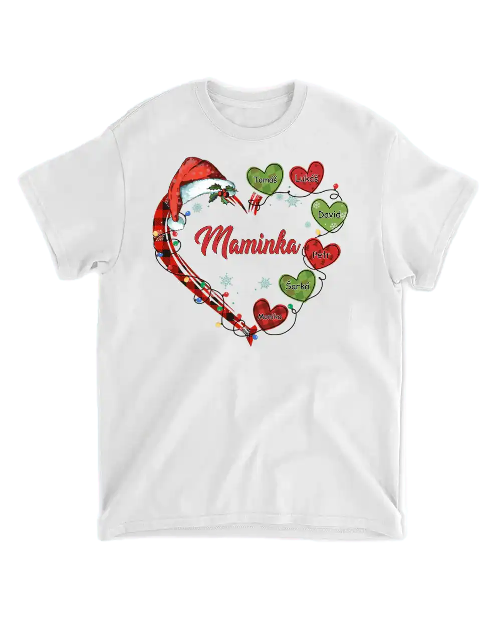Tričko - Vánoční srdce babičky - Až 10 dětí - Climo.cz