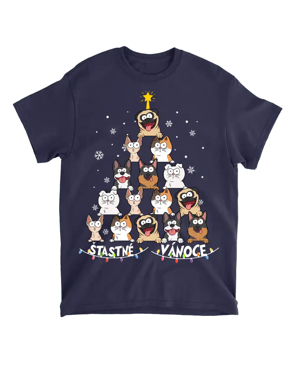Tričko - Vánoční strom - až 10 mazlíčků - Climo.cz