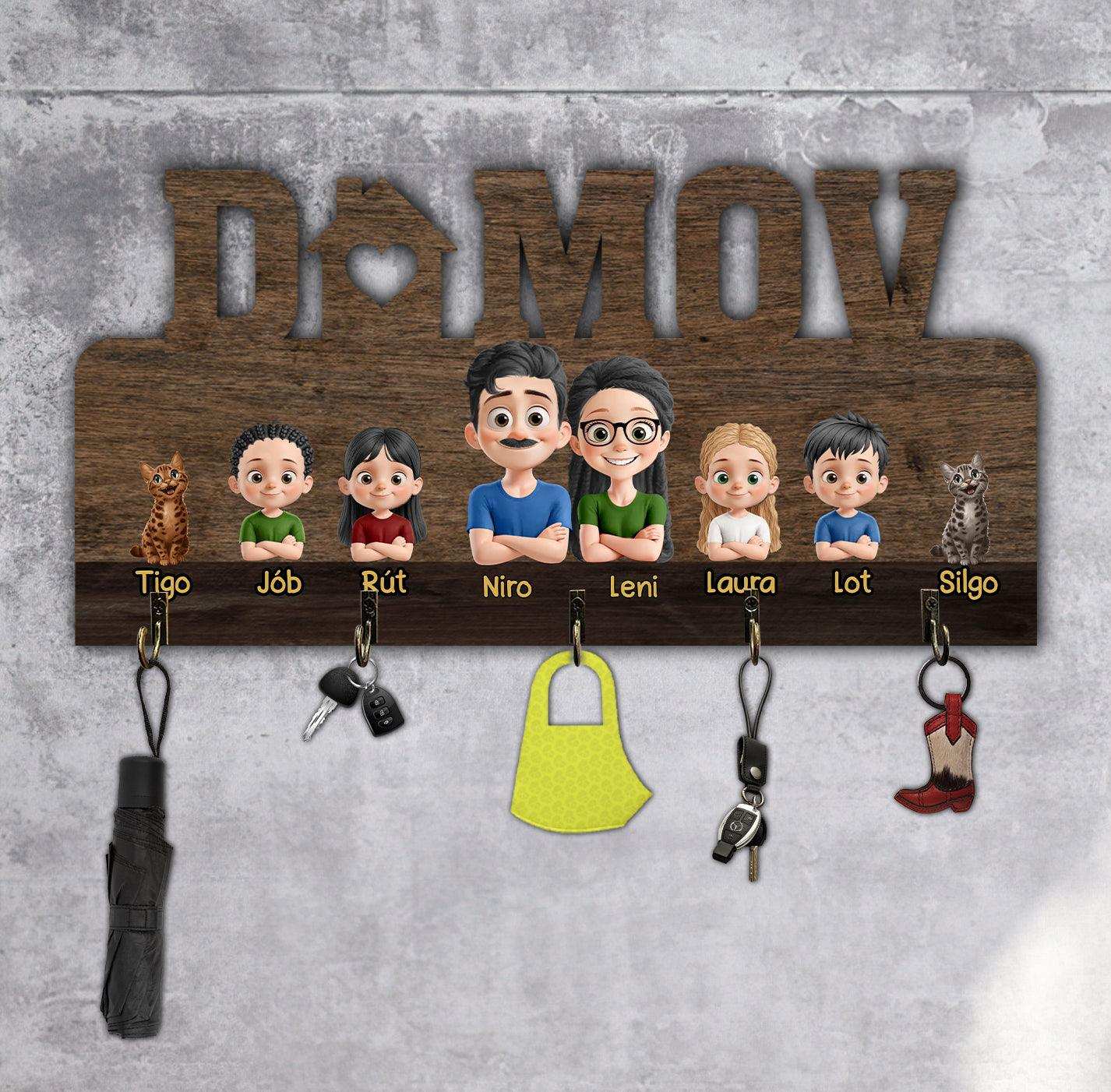 Věšáky na klíče - 3D Domov je tam, kde jsme spolu 6 - Climo.cz