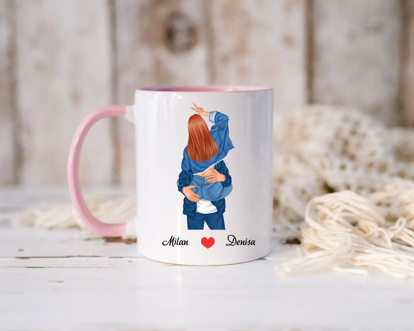 Hrnek - Líbající se pár 2. verze- Hledali jsme štěstí a našli jsme sebe - Climo.cz